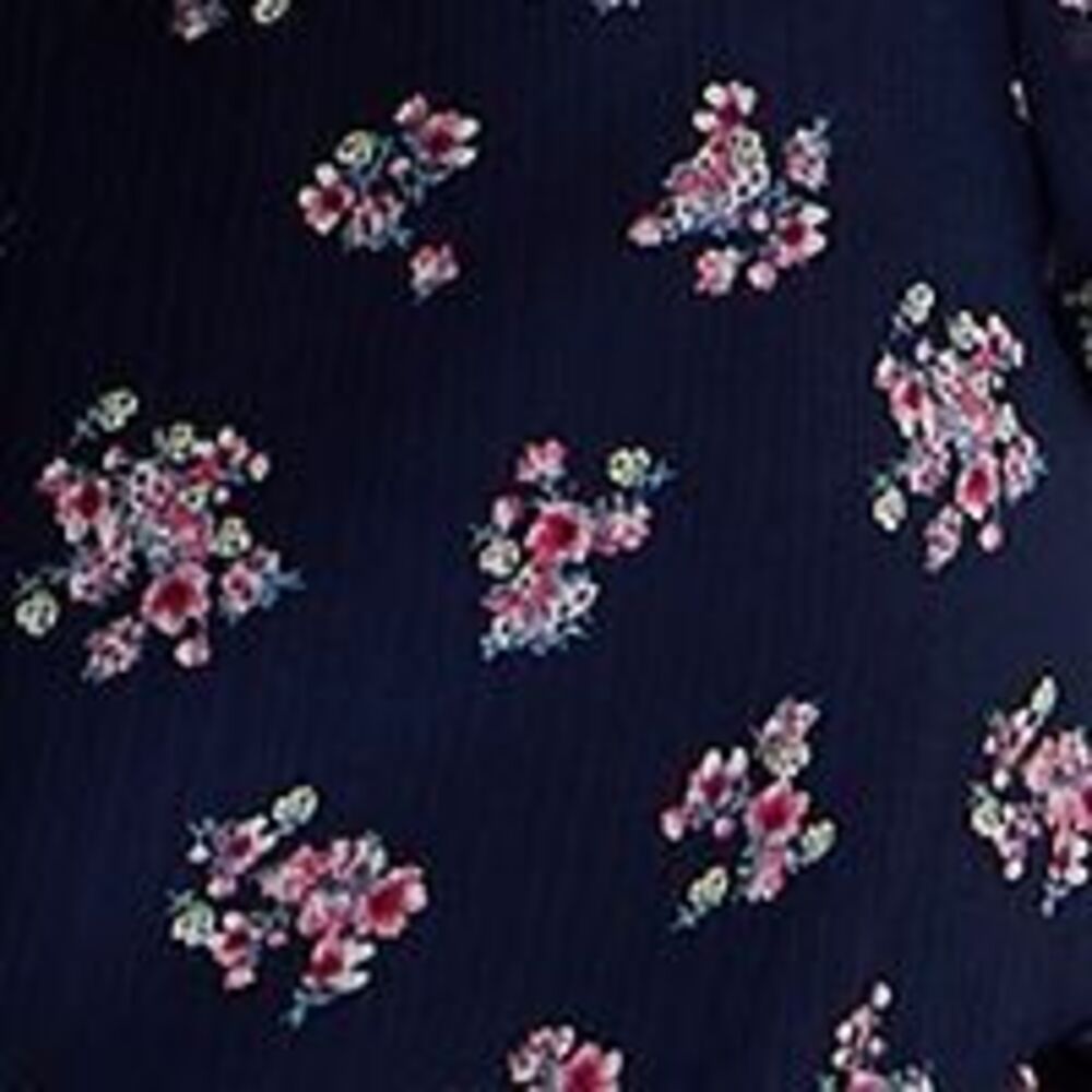 B DARLIN Womens Short Dress Navy Balloon Sleeve Tie Sleeves Juniors 1\2 - Picture 4 of 4